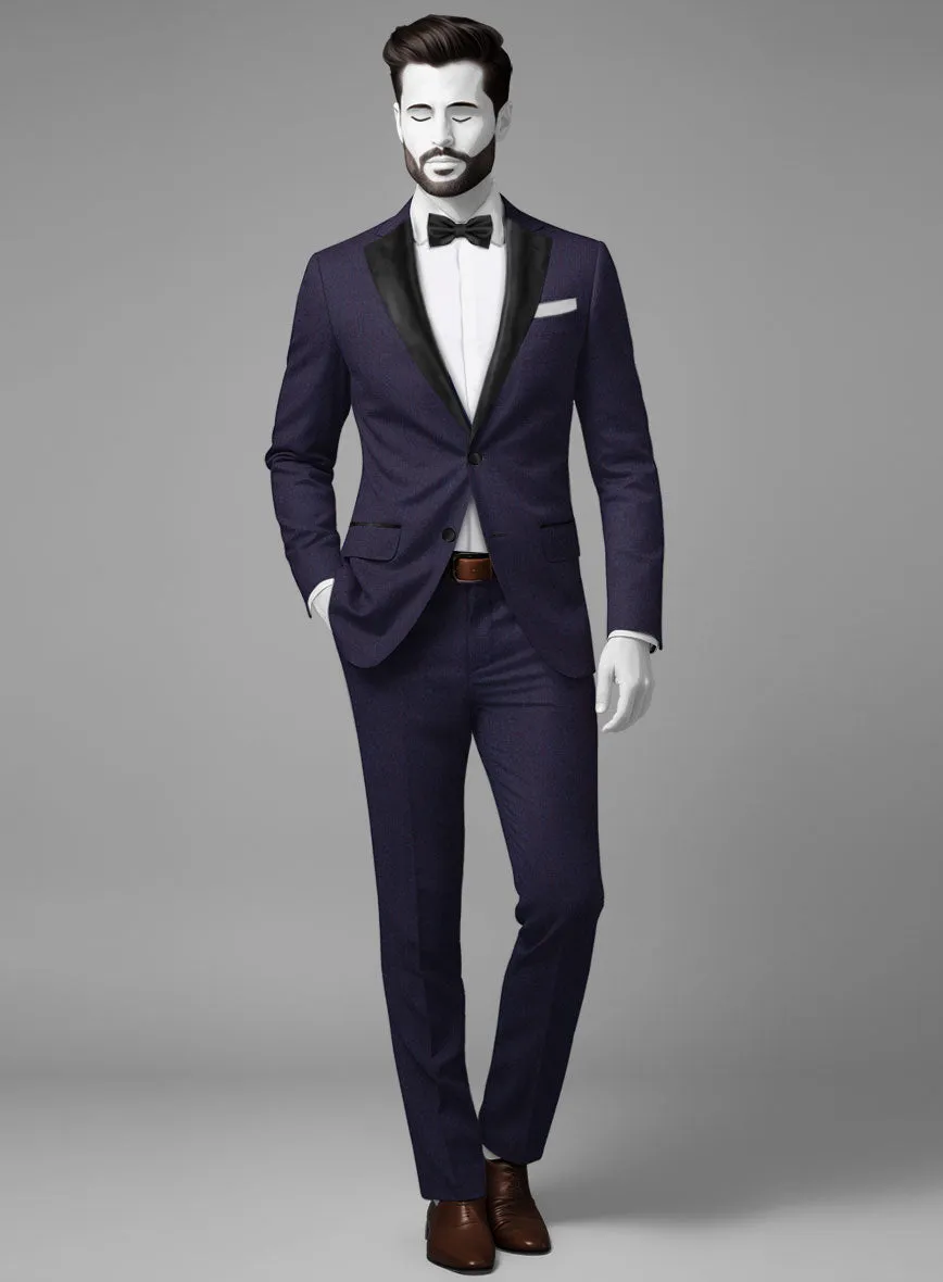 Napolean Eggplant Wool Tuxedo Suit