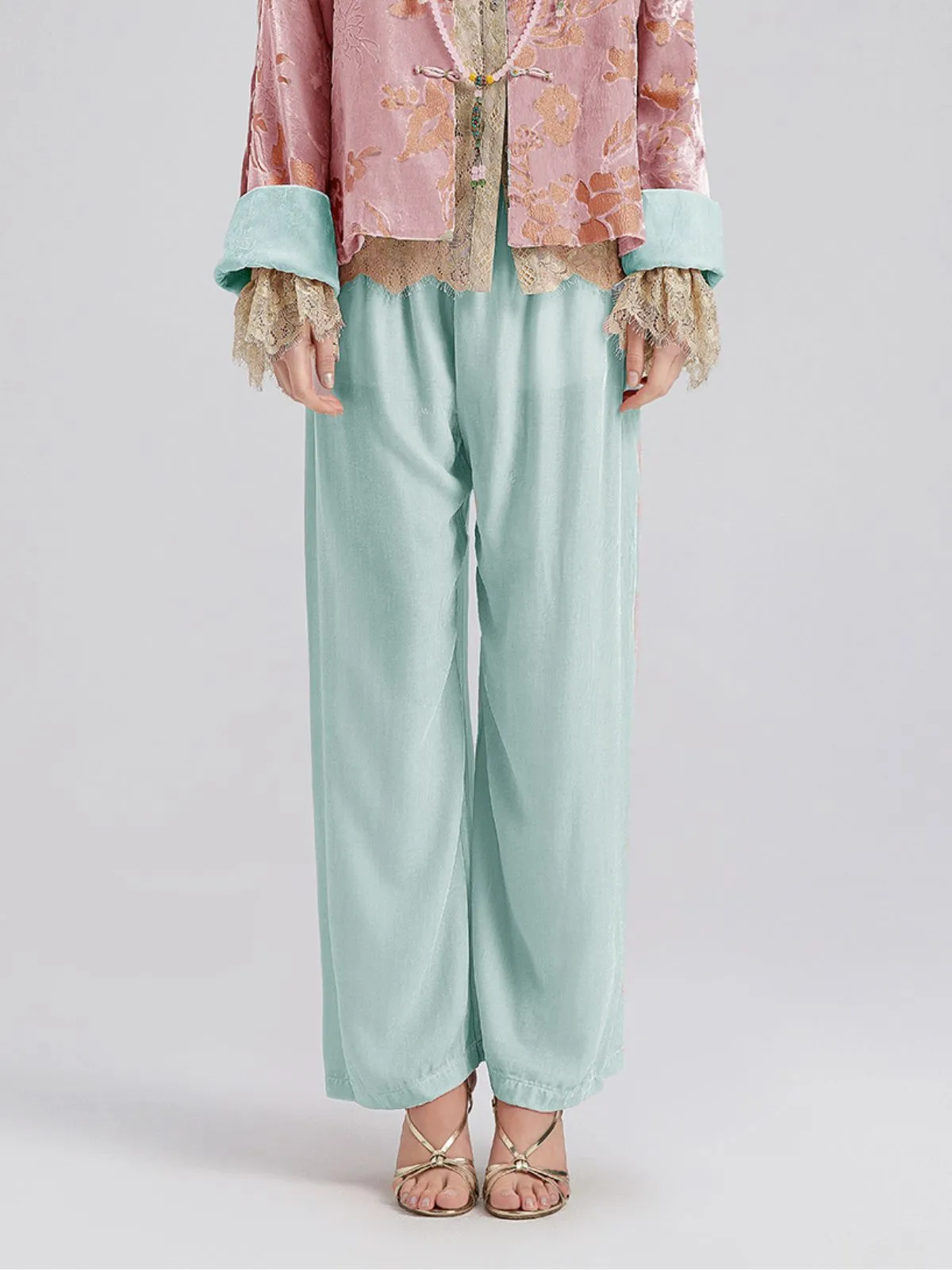 Neo Chinese Style Velvet Pants