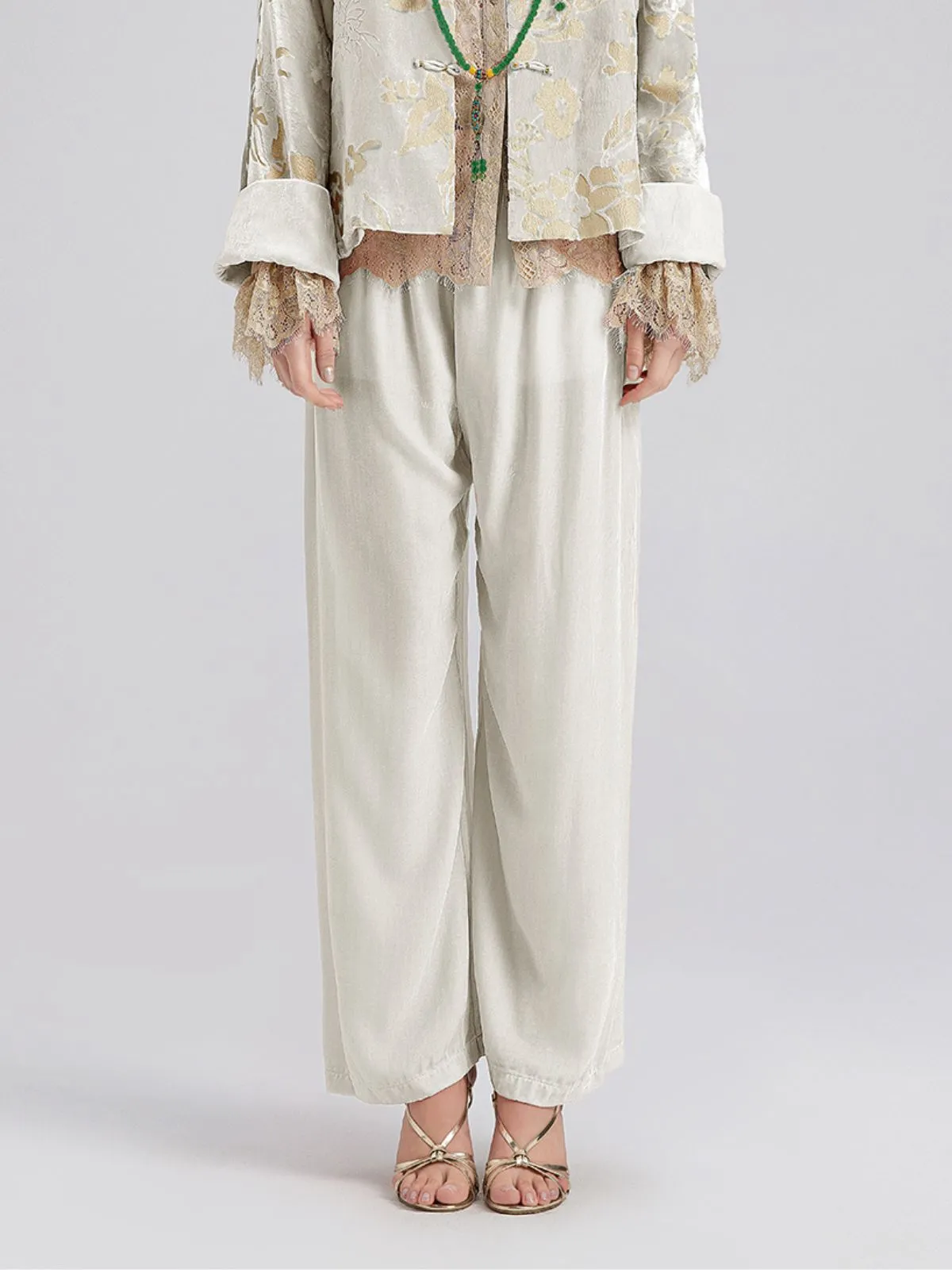 Neo Chinese Style Velvet Pants