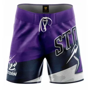 NRL Barrel Board Shorts - Melbourne Storm - Swim - Adult