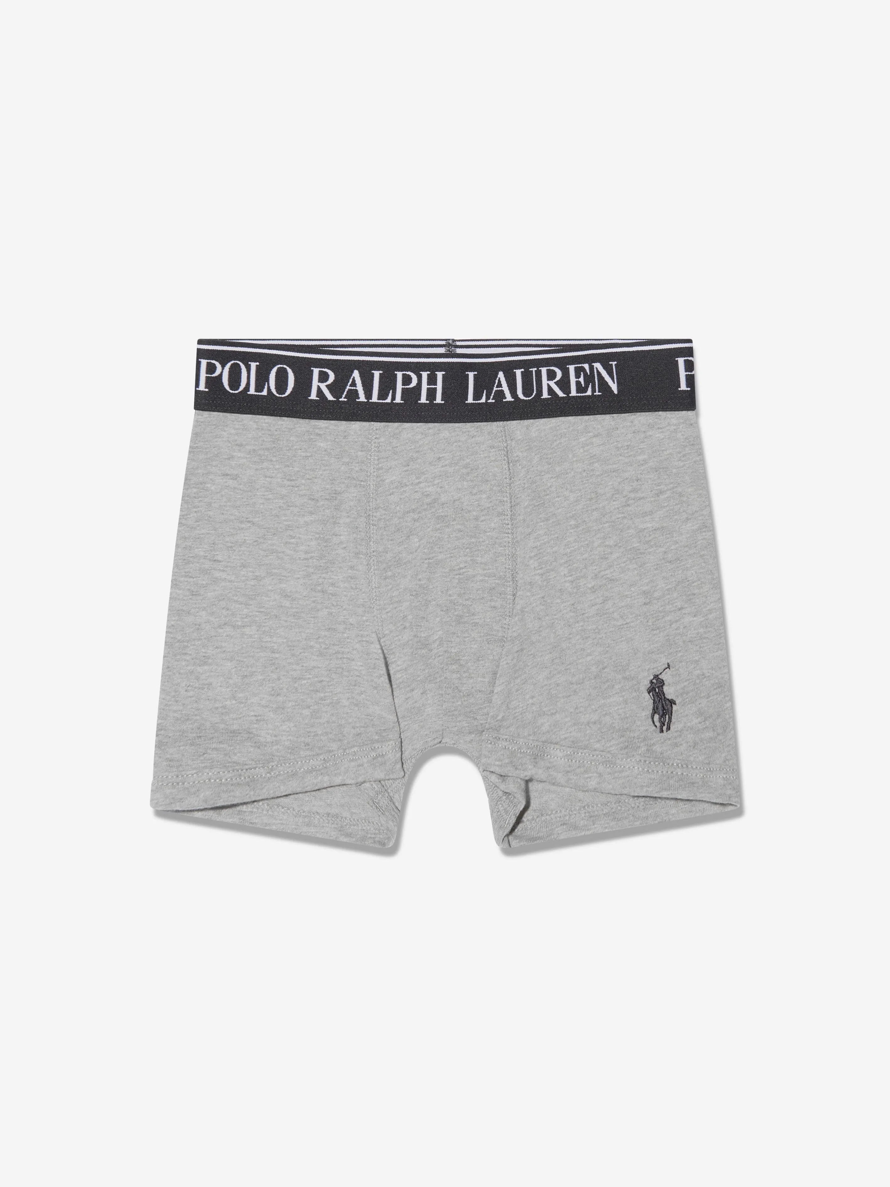 Ralph Lauren Boys 3 Pack Boxer Shorts Set in Grey