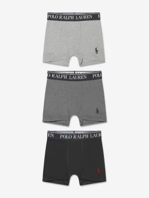 Ralph Lauren Boys 3 Pack Boxer Shorts Set in Grey