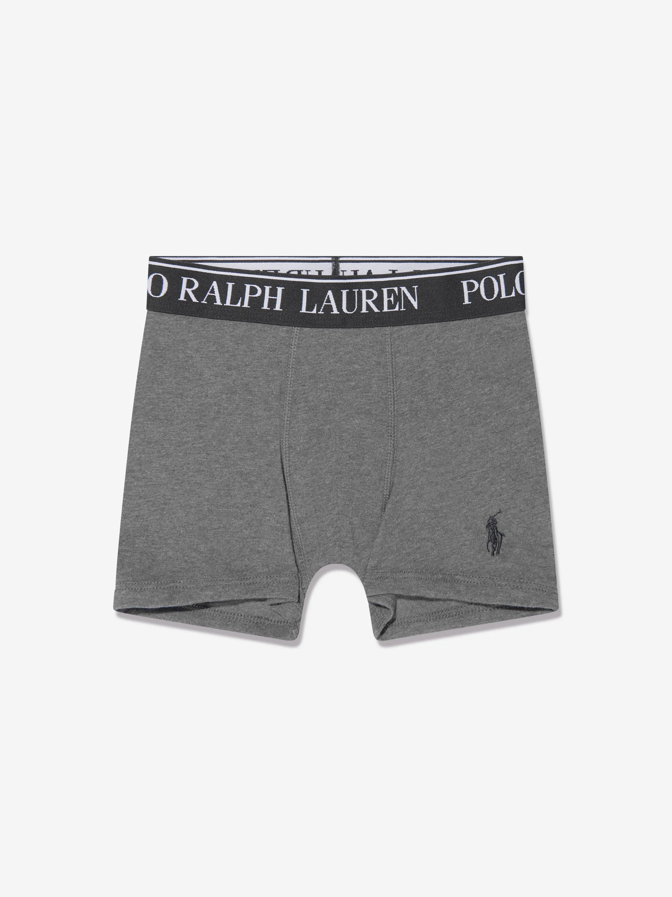 Ralph Lauren Boys 3 Pack Boxer Shorts Set in Grey