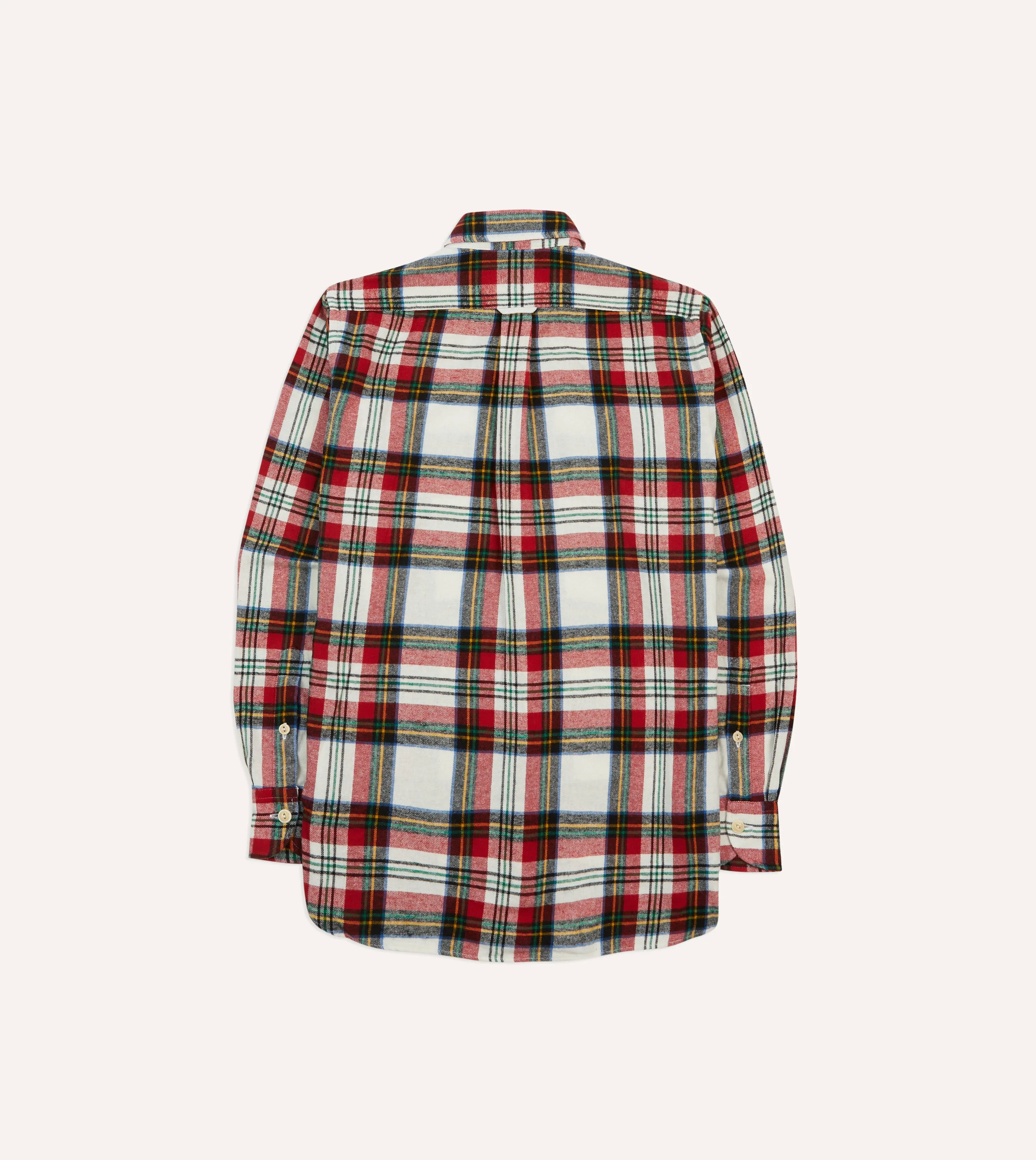 Red Check Brushed Cotton Two-Pocket Work Shirt