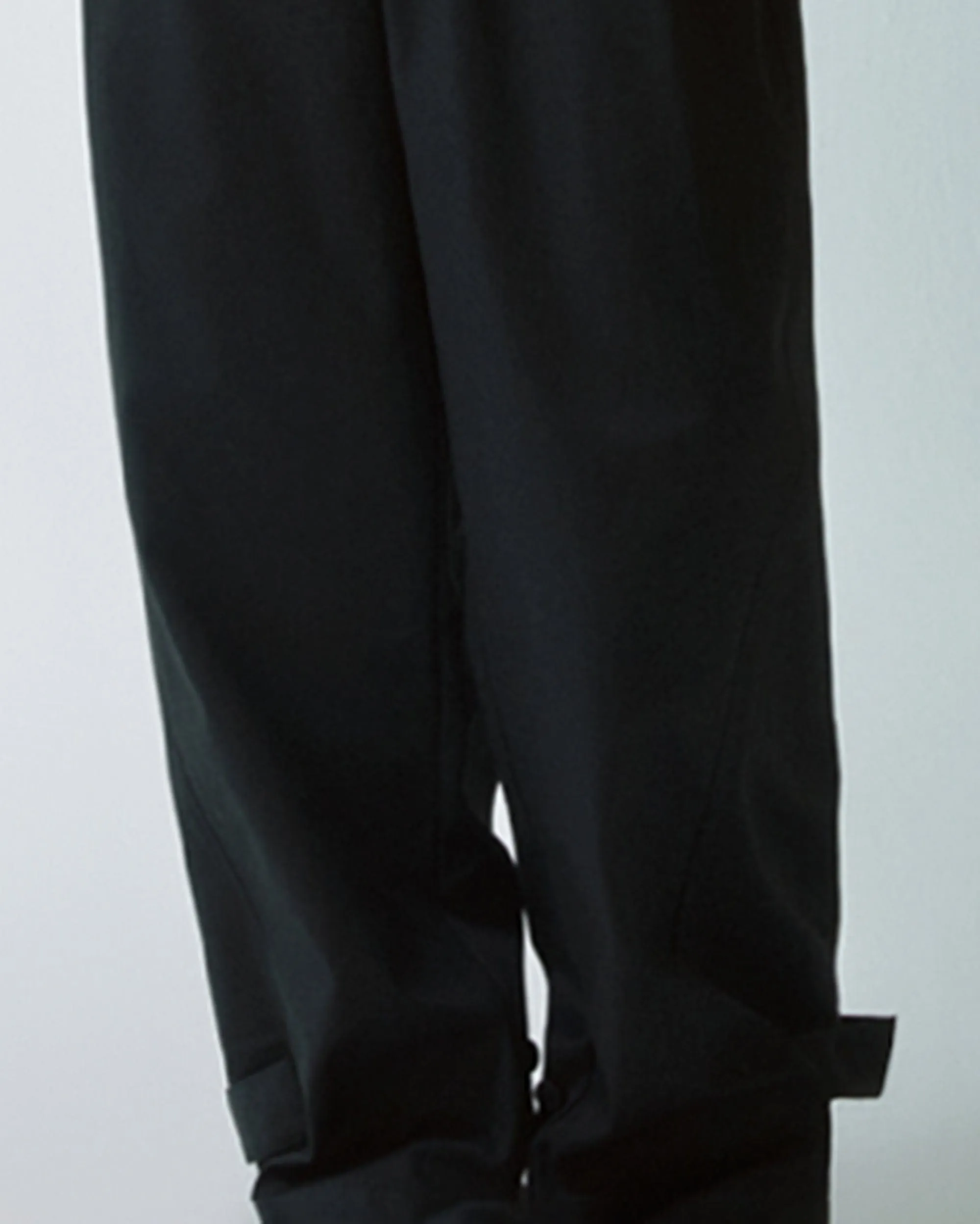 Relaxed Fit Wide-Leg Black Trousers