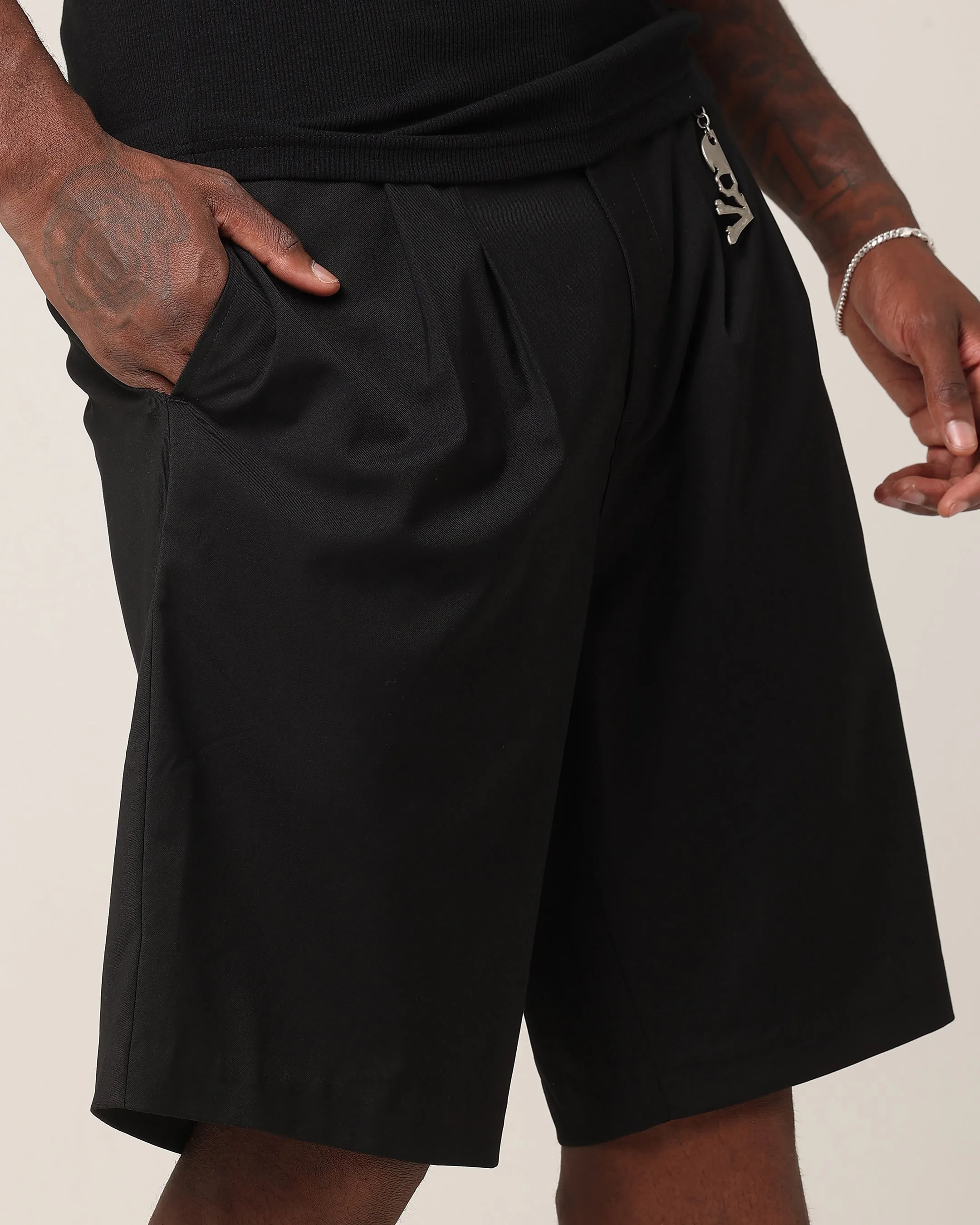 Saint Morta Baggy Trouser Shorts Black