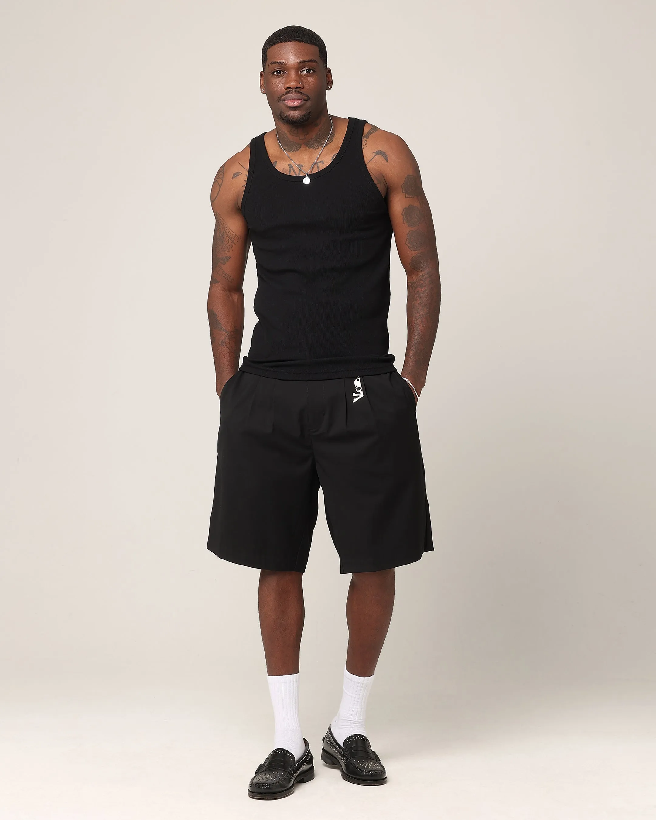 Saint Morta Baggy Trouser Shorts Black