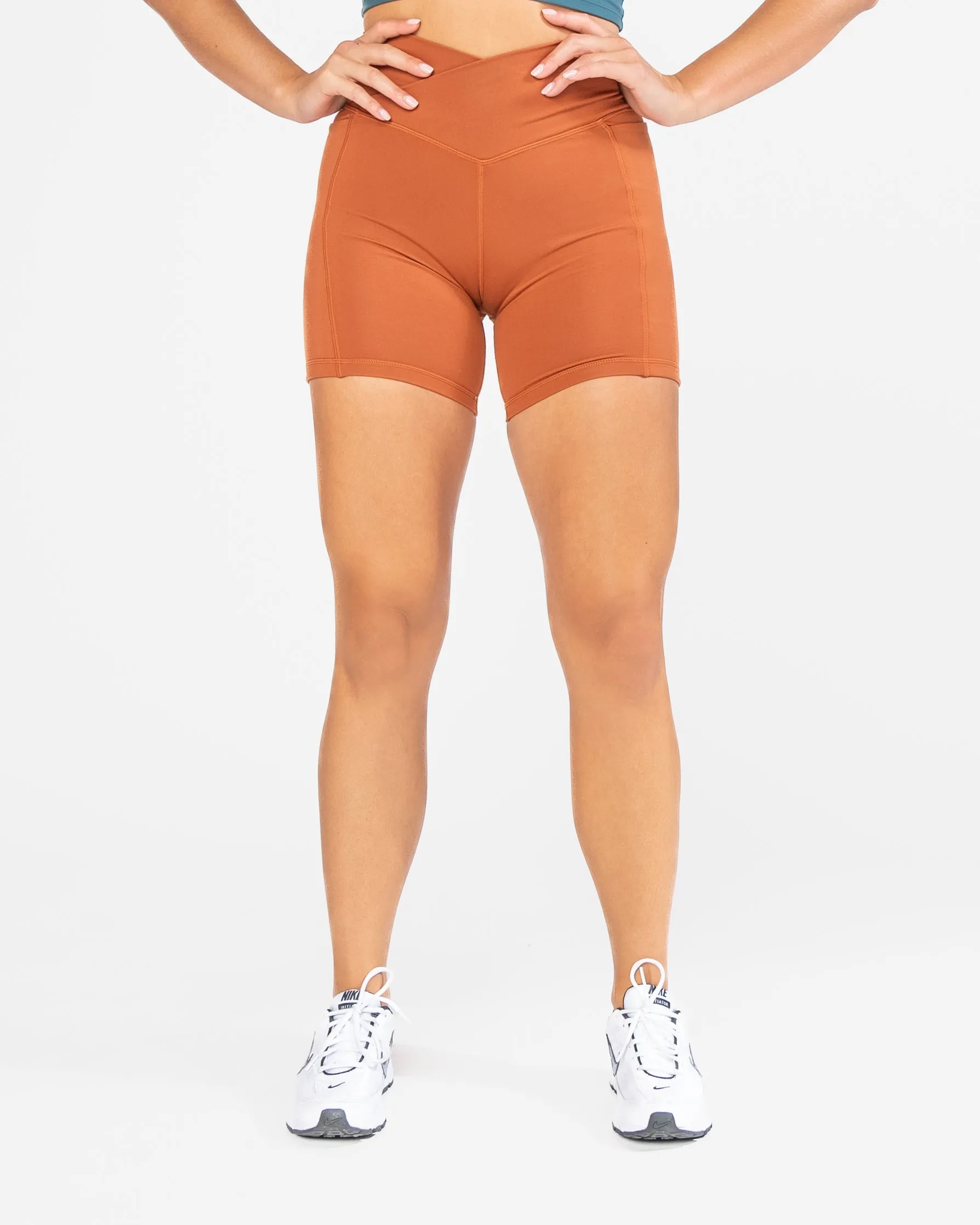 Skin Crossover Shorts (Multi-Lengths) - Copper