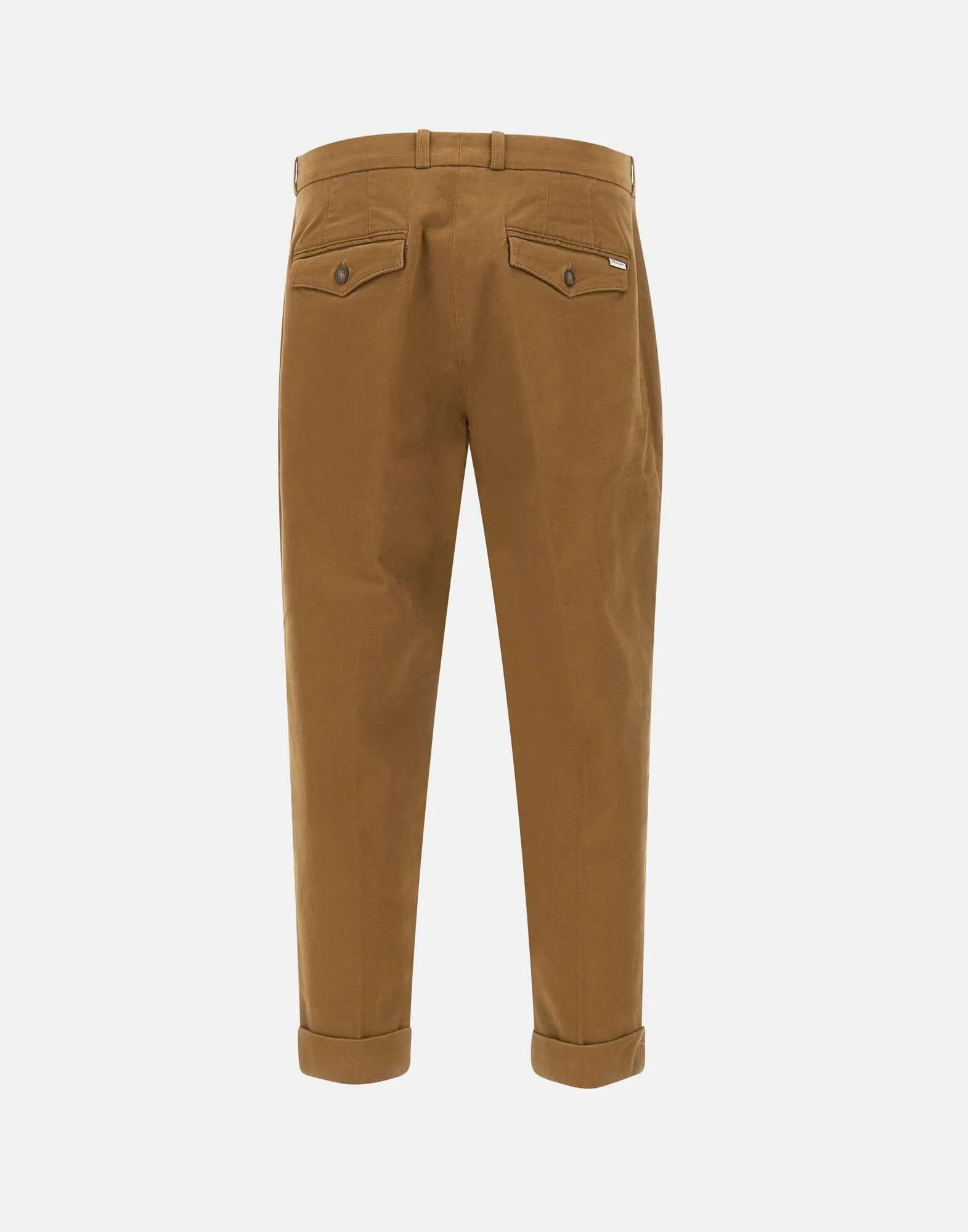 Slim Fit Camel Stretch Trousers