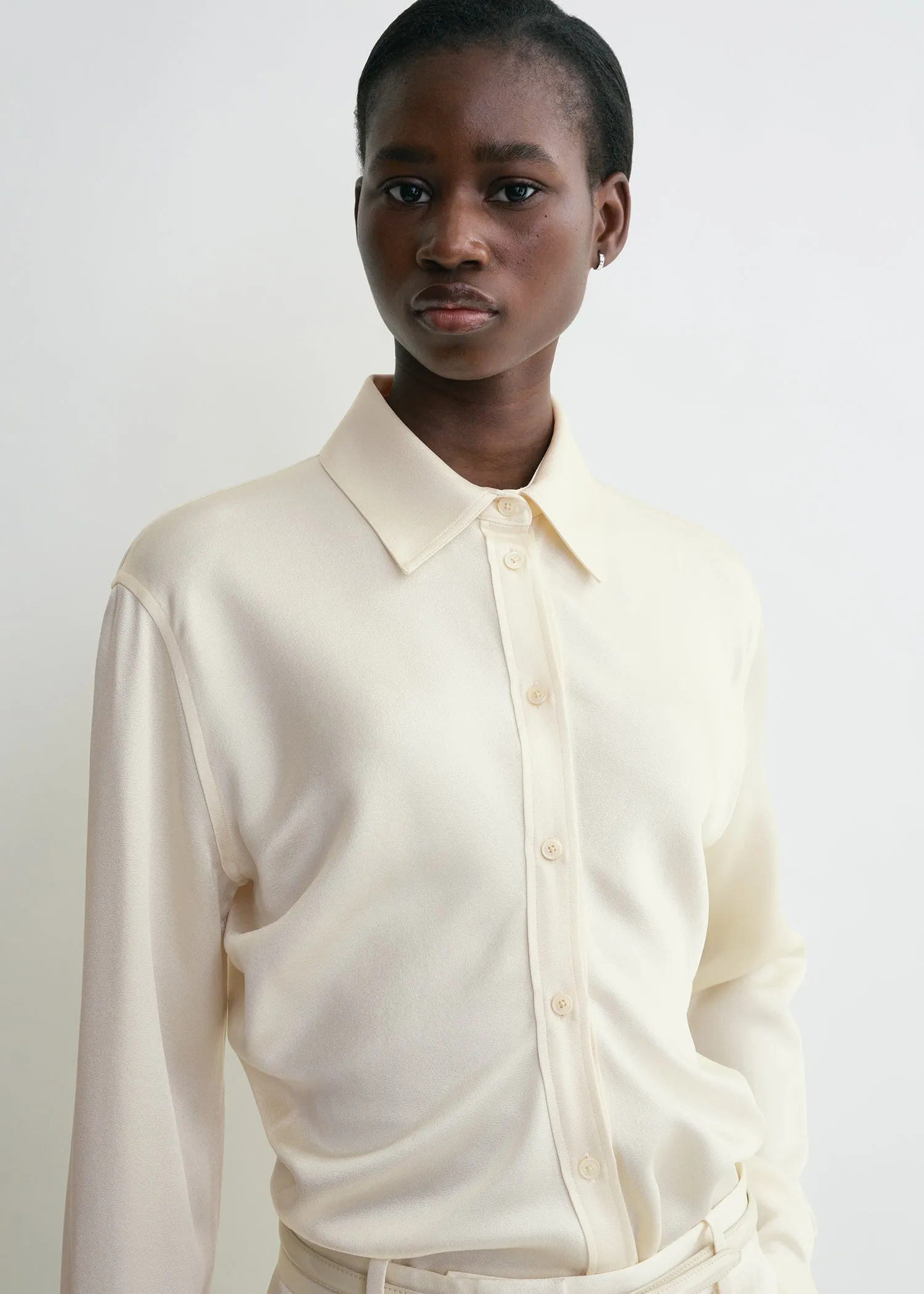 Slouch waist shirt macadamia