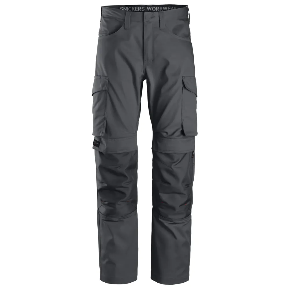 Snickers 6801 Service Trousers   Knee Pockets Steel Grey