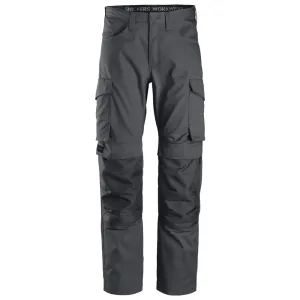 Snickers 6801 Service Trousers   Knee Pockets Steel Grey