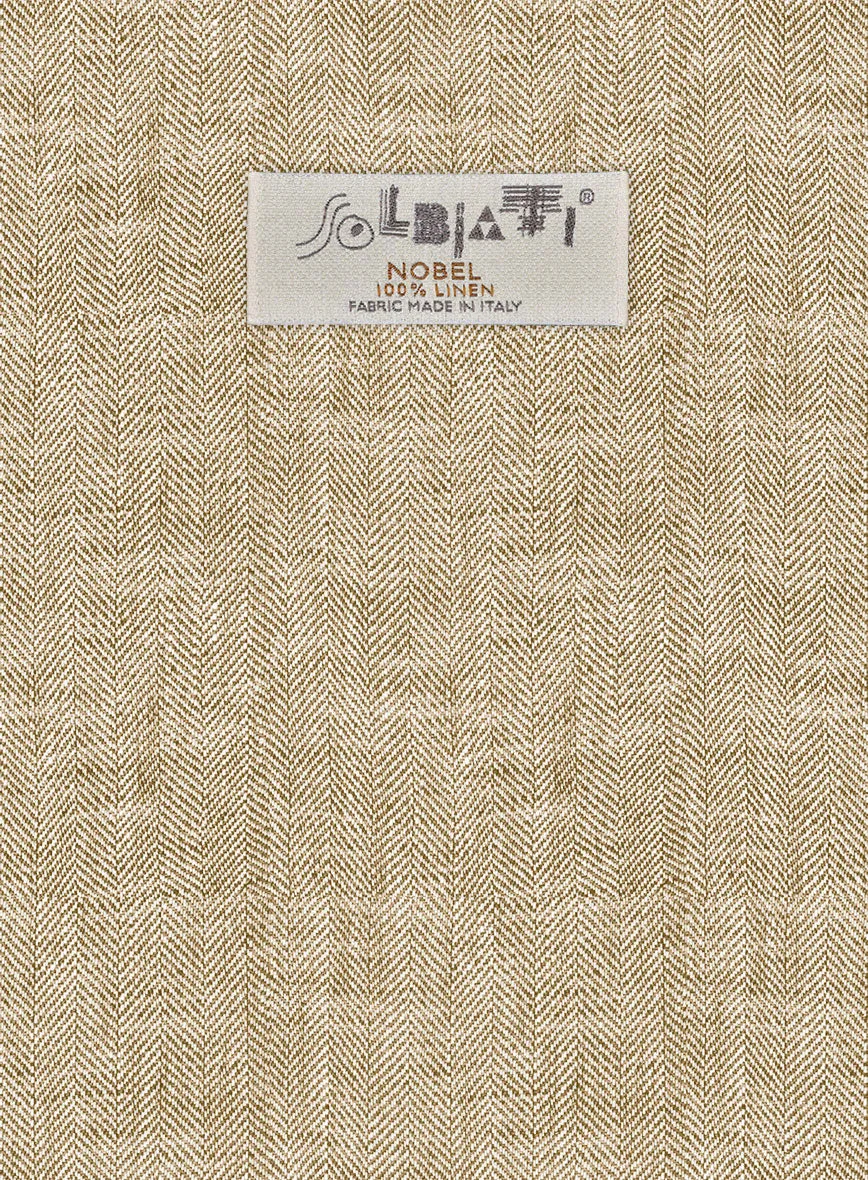 Solbiati Herringbone Beige Linen Suit