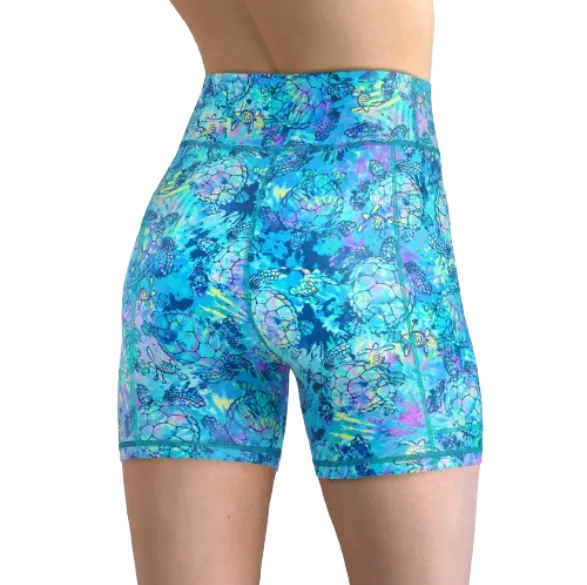 Spacefish Army Eco-Friendly Turtle Tie Dye Shorts