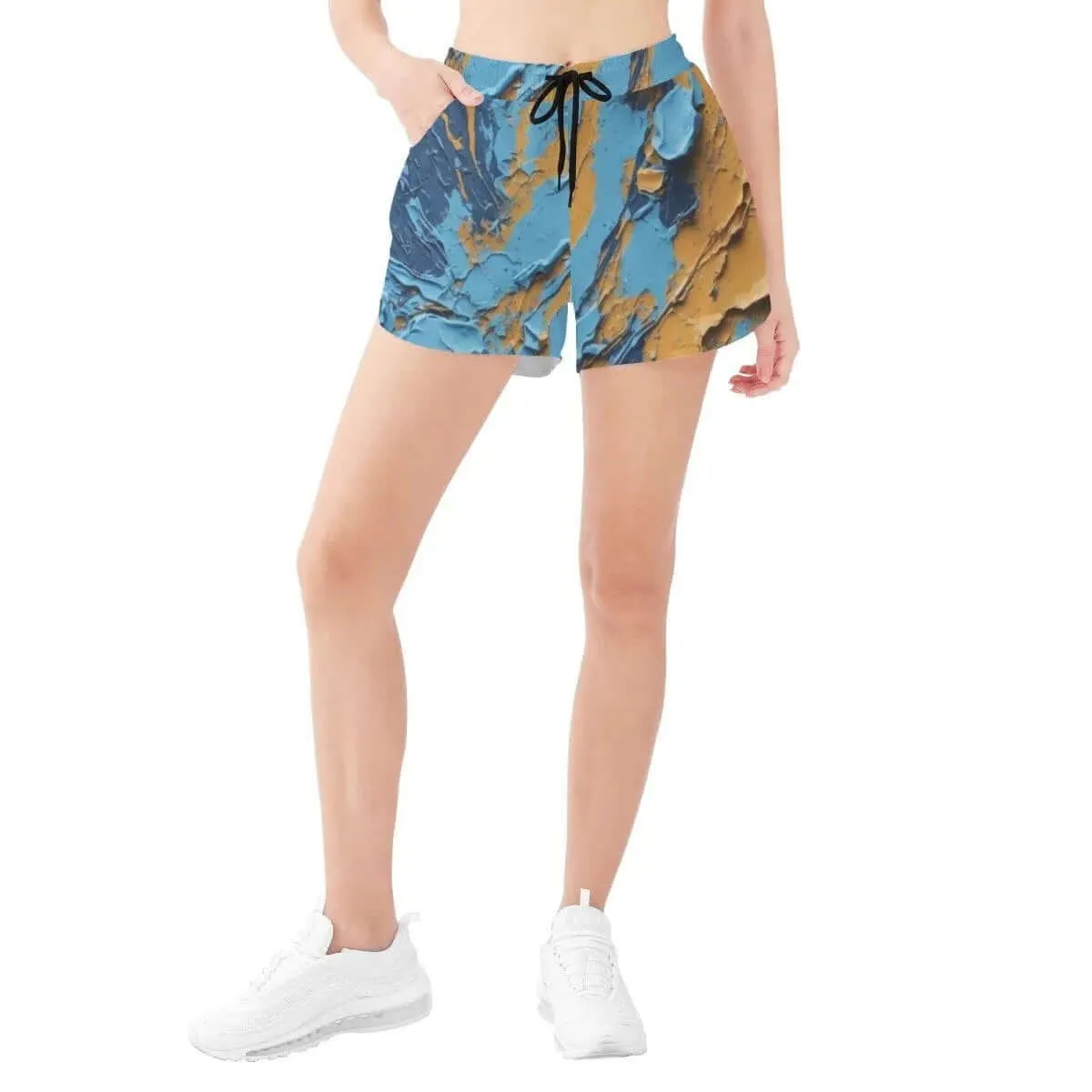 Splatter Paint Women's Beach Shorts