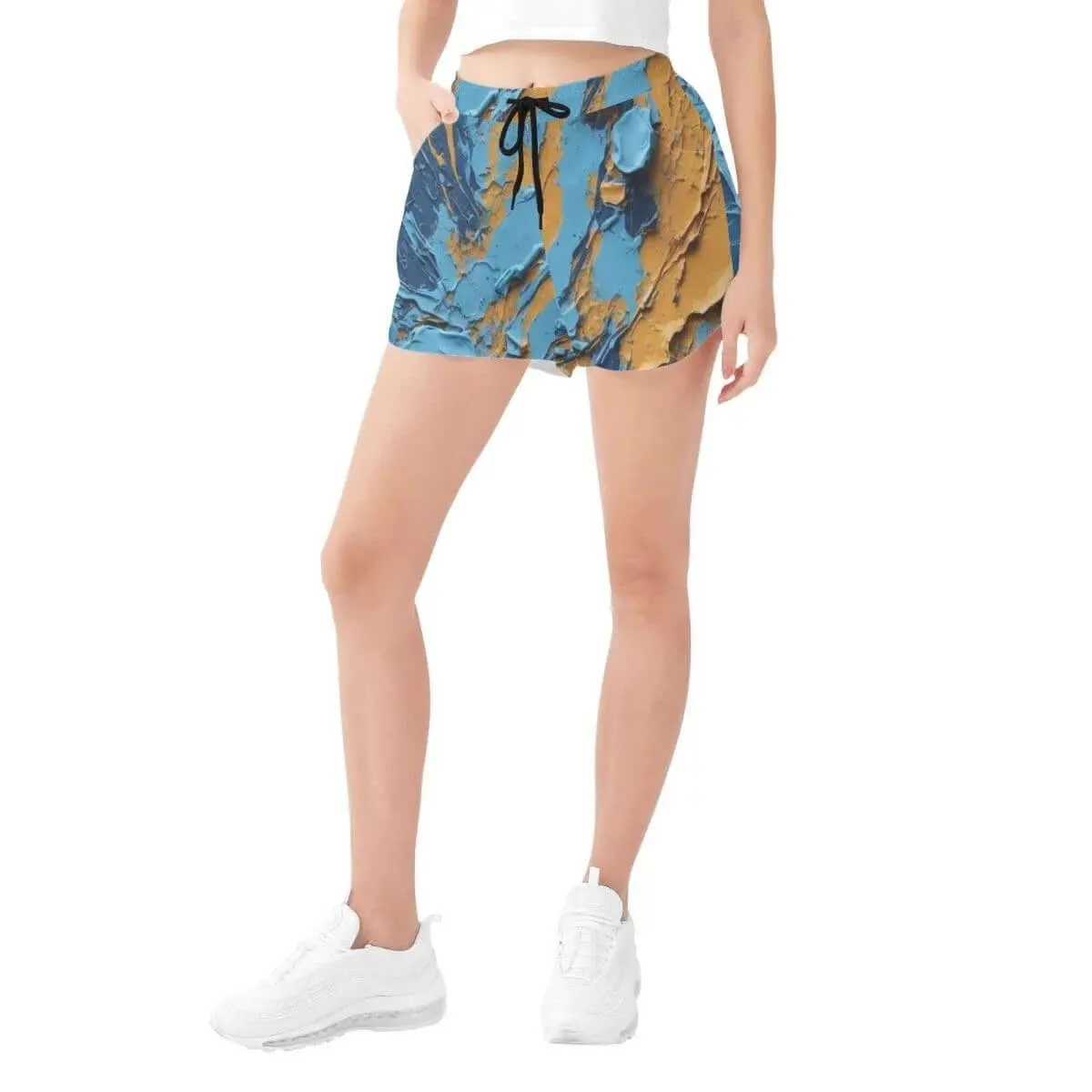 Splatter Paint Women's Beach Shorts