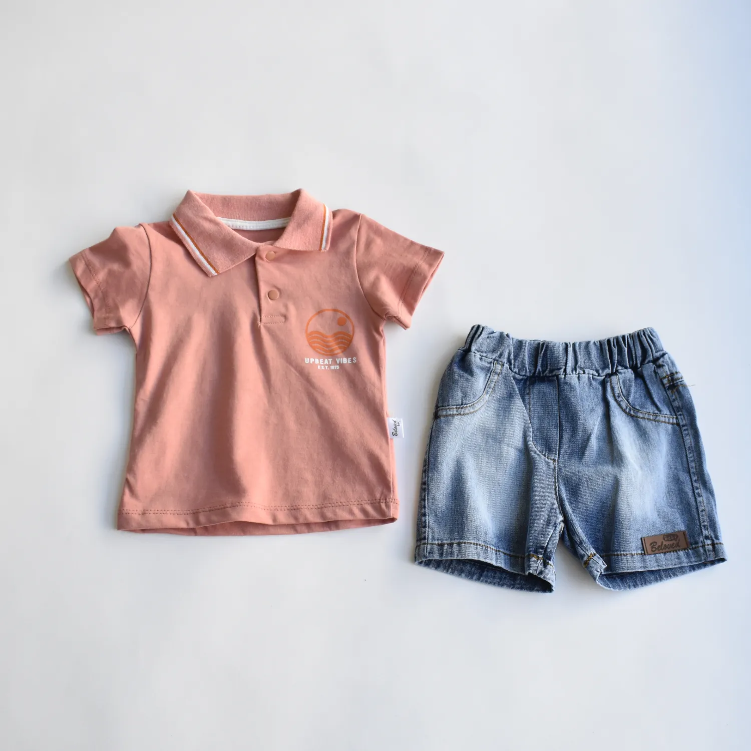 Upbeat Vibes Boys Polo Set