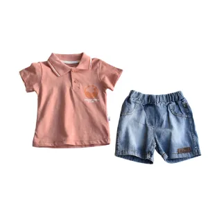 Upbeat Vibes Boys Polo Set