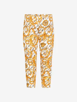 Versace Baby Girls Baroque Cotton Leggings