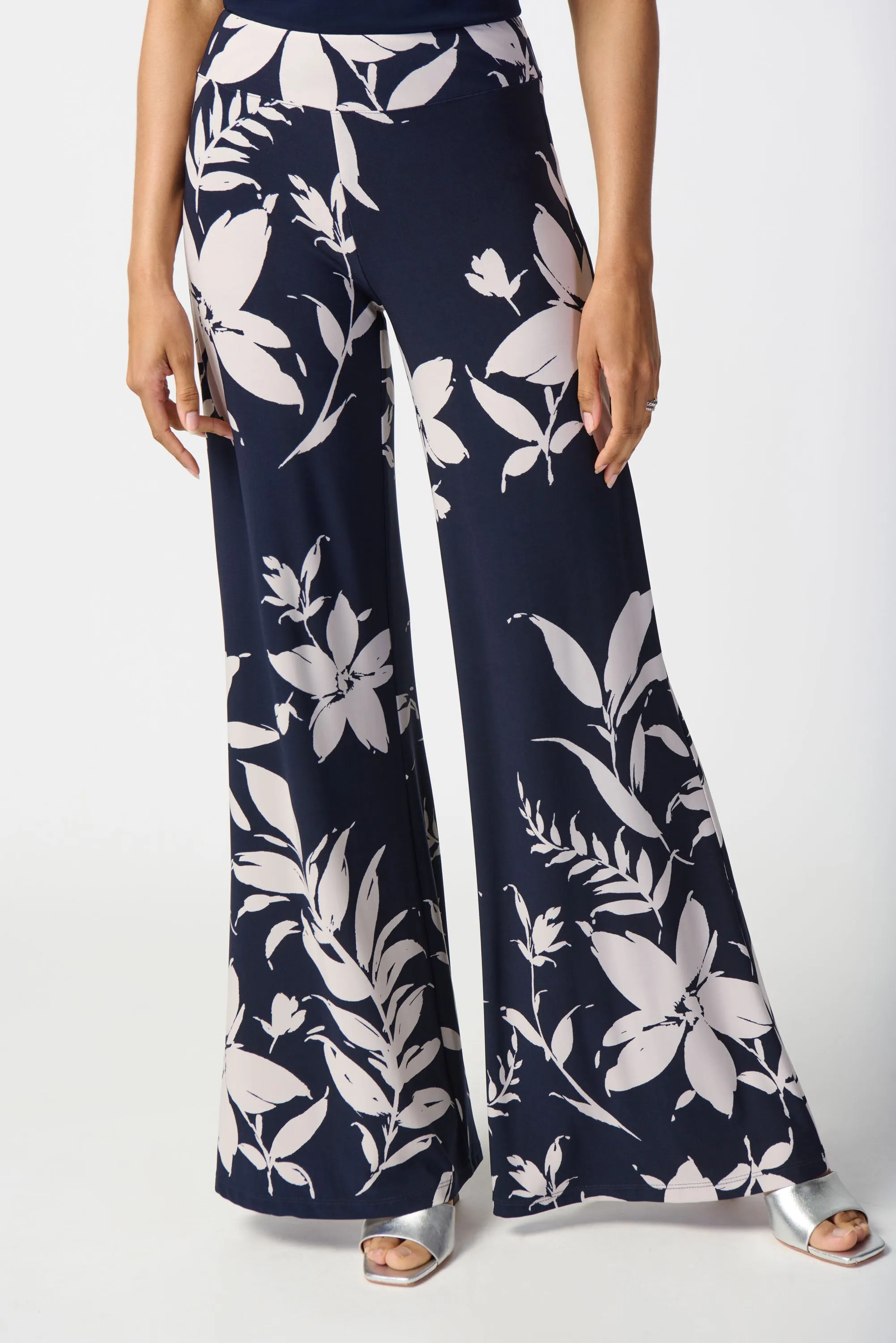 Wide Leg Floral Trousers