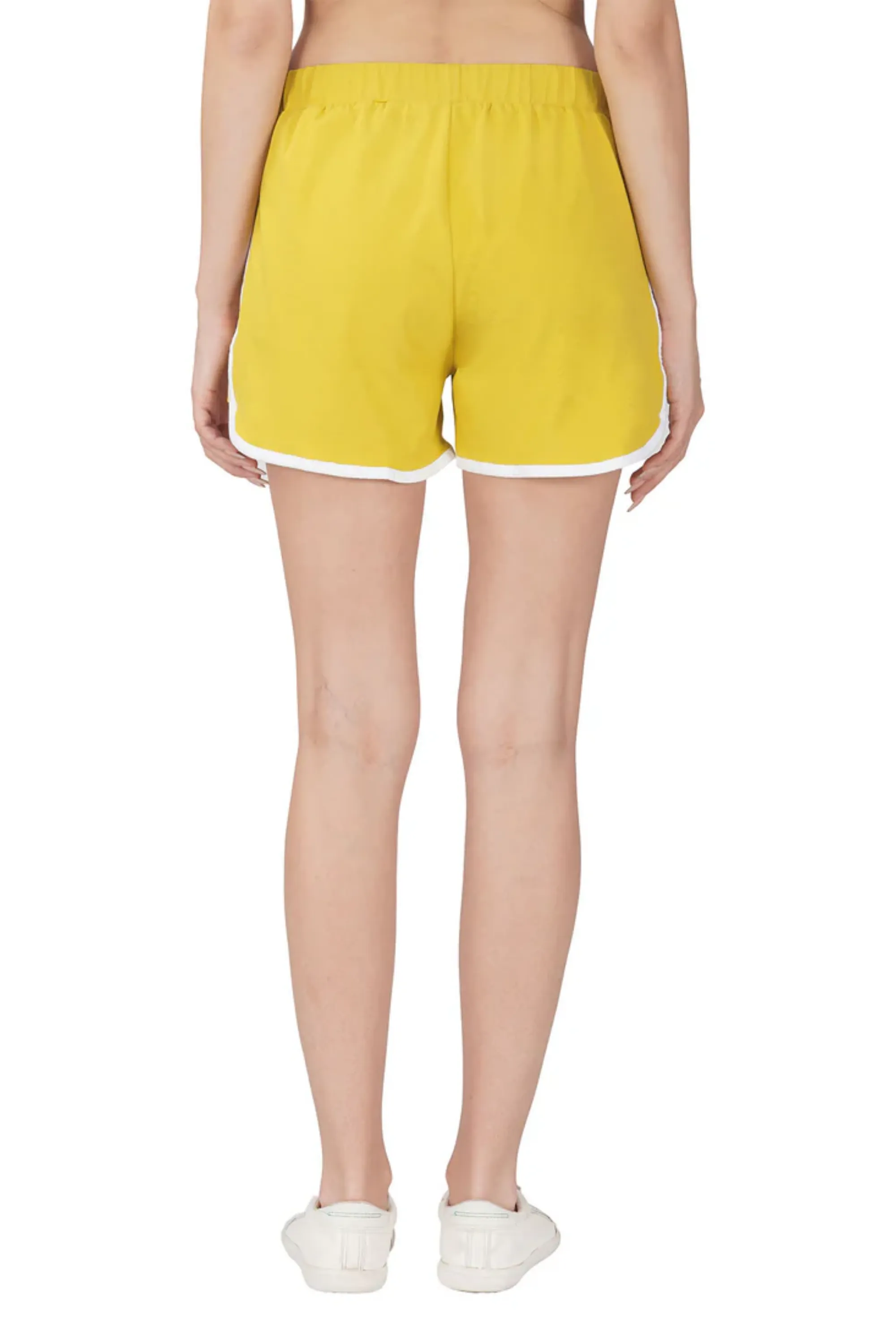 Women Dull Lemon Yoga Shorts