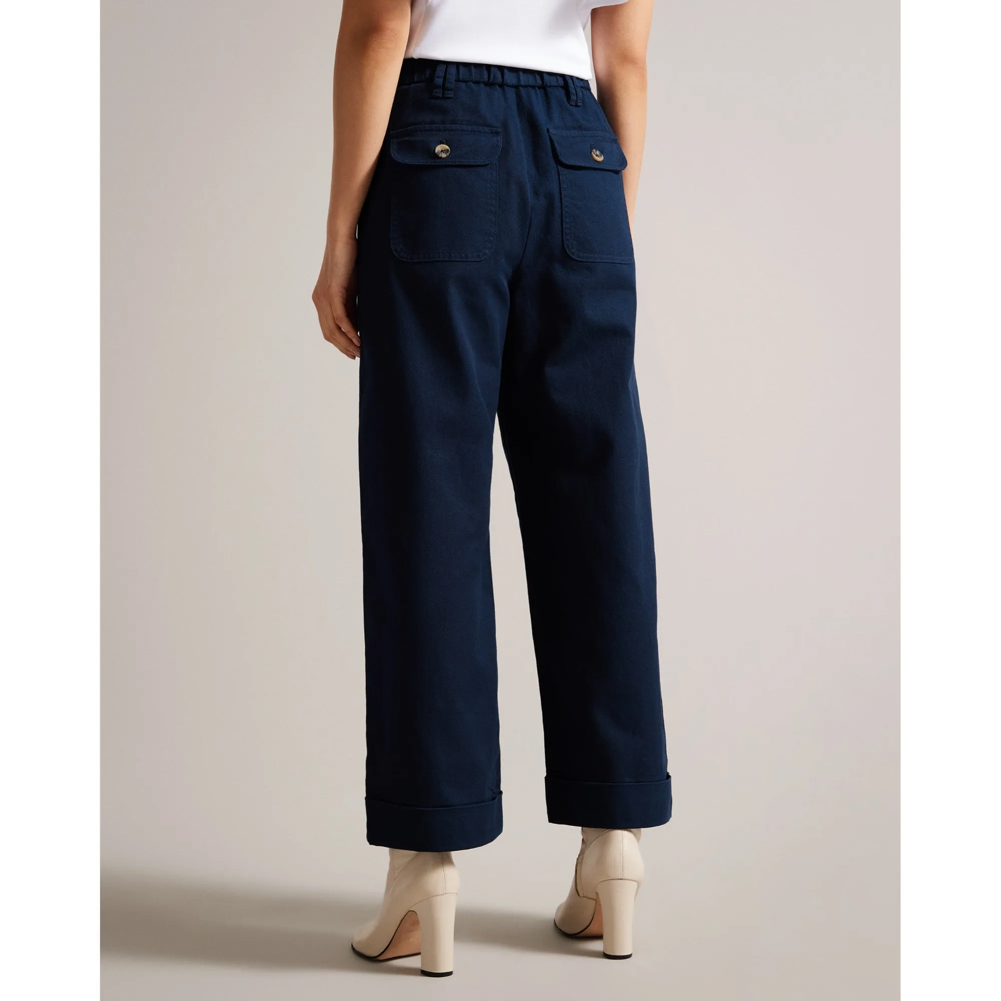 Women Wmt-Steviey-Wide Leg Trouser - Dk-Navy